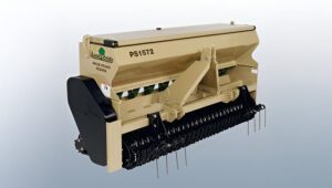 Land Pride PS15 Seeder isolated on a gradient.