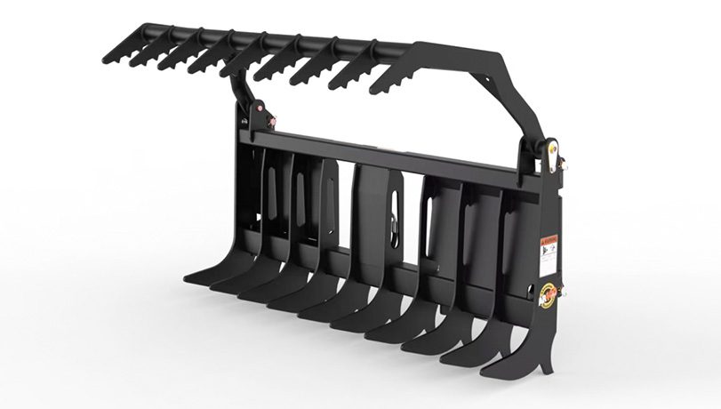 Land Pride SGC10 Series Claw Grapples photographed isolated on a white sweep background.