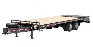 New PJ PD252 25 ft 25K Flatbed Classic Pintle with Duals Trailer