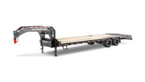 PJ Flatdeck Trailer isolated on a white sweep.
